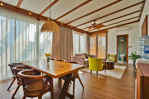 Charming and modern 3 bedroom apartment for rent in Ba Dinh, near Lotte Center Hanoi