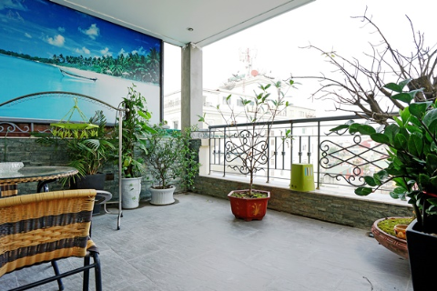 Fabulous 1 bedroom apartment with big balcony for rent in Hai Ba Trung, Hanoi