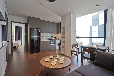 Brand New 1 Bedroom Apartment 403 HH12 with Natural light for rent in Ba Dinh District.