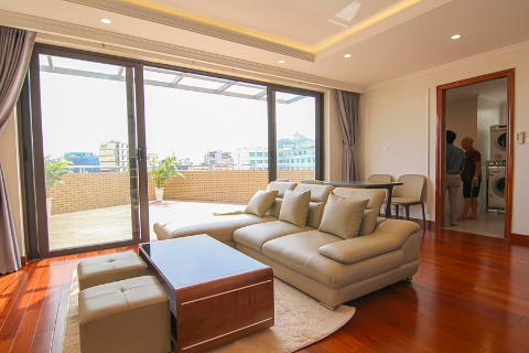 Lake view apartment with 2 bedrooms and huge balcony for rent in Tay Ho, Hanoi