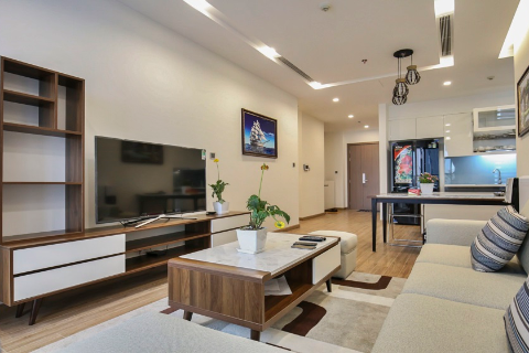Elegant  3 bedroom apartment with modern furniture for rent in Vinhomes Metropolis, Hanoi
