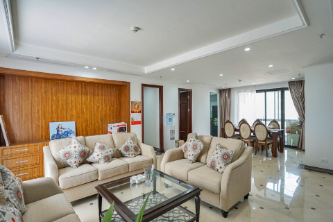 Luxury apartment with 4 bedrooms for rent on Pham Hong Thai street, Ba Dinh, Hanoi