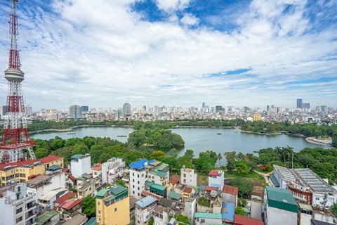 Lake view 02 bedroom apartment for rent in HDI Tower, Hai BaTrung, Hanoi