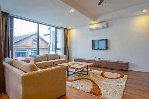 Lake view apartment with 3 bedrooms and a nice balcony for rent in Dang Thai Mai, Tay Ho, Hanoi