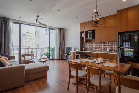 Cozy 2 bedroom apartment for rent in Tay Ho, nearby Somerset West Point Hanoi