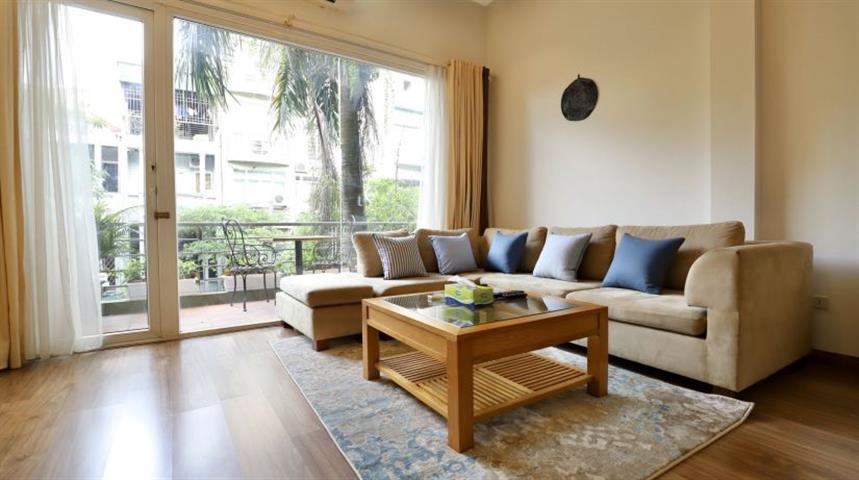 Spacious 2 bedroom apartment with a nice balcony for rent on Linh Lang street, Ba Dinh