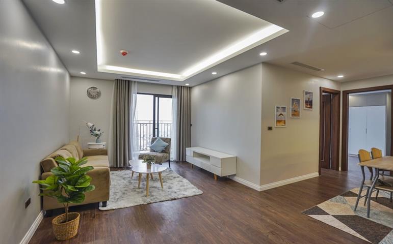 Lake view 2 bedroom apartment for rent in Tay Ho Residence building, No.68A Vo Chi Cong street