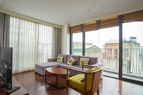 Lake view 2 bedroom apartment with good quality furniture for rent on Dang Thai Mai street