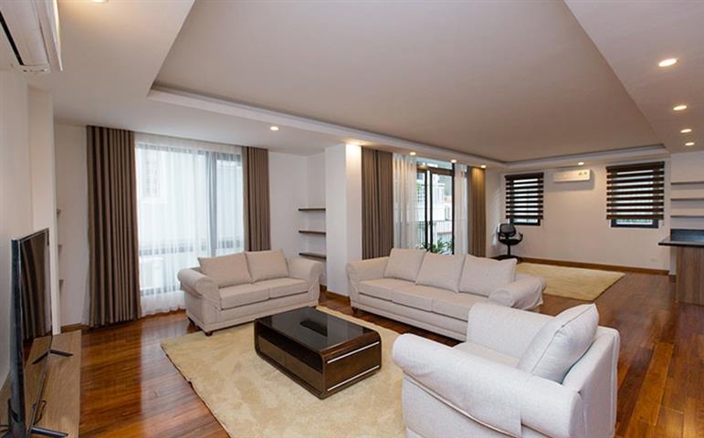 Duplex 3 bedroom apartment with modern furniture for rent on Dang Thai Mai, near the lake