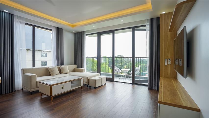 Brand new apartment with 2 bedrooms for rent on Xuan Dieu Street, Tay Ho