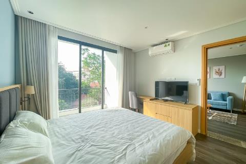 Modern and bright 2 bedroom apartment for rent in To Ngoc Van, green view and near the lake