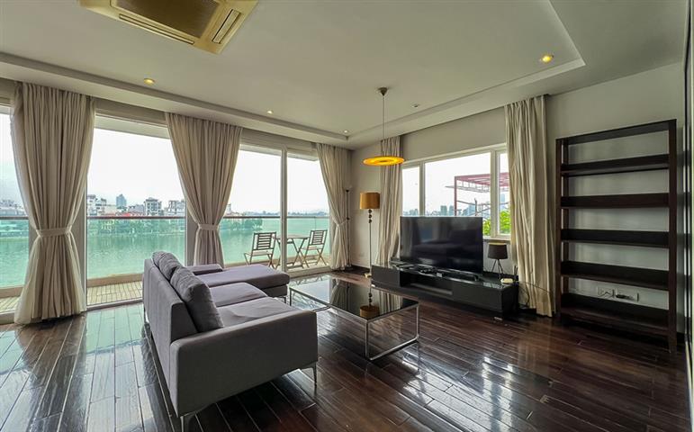 Spectacular lake view and modern 2 bedroom apartment for rent in Tay Ho, Hanoi