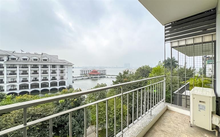 Lake view and modern 02 bedroom apartment with a large balcony for rent in Tay Ho, Hanoi