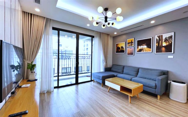 2 bedroom apartment for rent with modern furniture at D' Le Roi Soleil building No 59 Xuan Dieu street Tay Ho District Hanoi