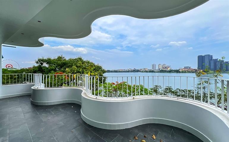Stylishly designed 4-bedroom duplex lake view apartment in Tay Ho