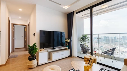 High floor with city view 2 bedroom apartment for lease now in Metropolis, Ba Dinh