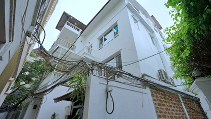 Semi furnished house with lake view for rent now on Tu Hoa, Tay Ho