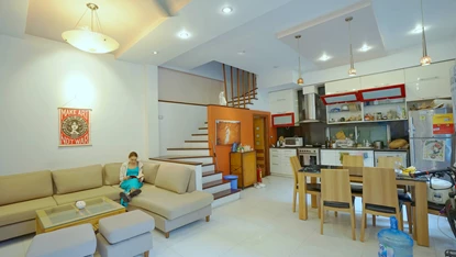 Reasonably priced house for rent in Tay Ho with 4 bedrooms, 4 private bathrooms and sauna