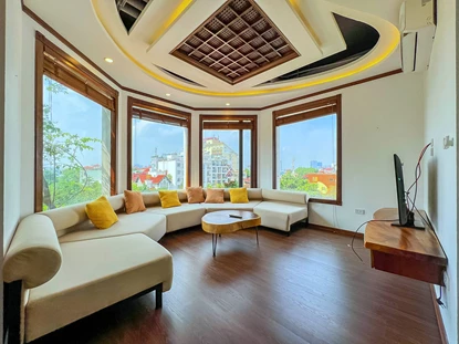 Lake view 4 bedroom apartment with modern design for rent in To Ngoc Van, Tay Ho