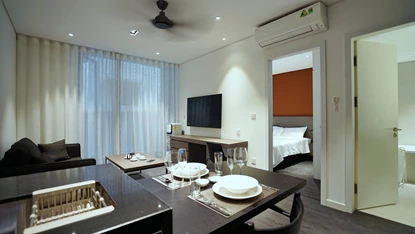 Nice 1 bedroom apartment 202 HH32 with balcony for rent in Tay Ho