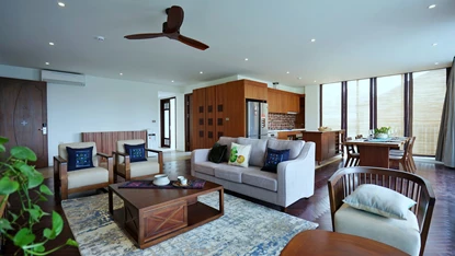 Stunning 3 bedroom apartment with a large balcony for rent in Tay Ho district, Hanoi