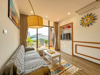 Natural light with big balcony 2 bedroom apartment for rent in Tay Ho