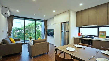 Modern style 1 bedroom apartment for rent in To Ngoc Van, Tay Ho