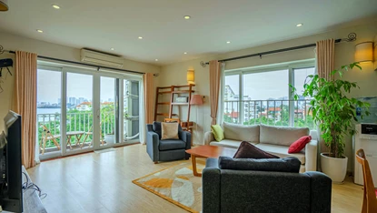 Bright 3 bedroom apartment on high floor for rent now in To Ngoc Van, Tay Ho