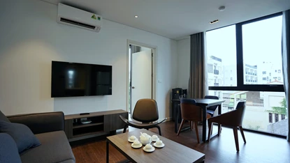 Cozy 1 bedrooom apartment with modern furniture for rent on Tay Ho Street, Tay Ho area.