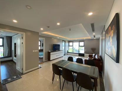 Spacious and modern 2 bedrooms apartment for rent in D'. Le Roi Soleil building, 59 Xuan Dieu, Tay Ho, Hanoi 