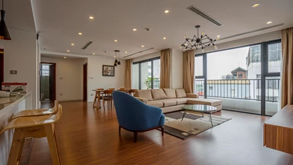 Modern stlye and full of natural light 4 bedroom apartment for rent in Tay Ho