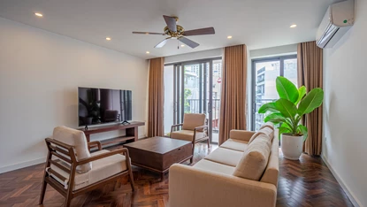 Furnished and bright 4 bedroom apartment for rent in center of Tay Ho
