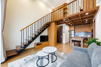 Duplex 1 bedroom apartment with nice decoration for rent now in Tay Ho