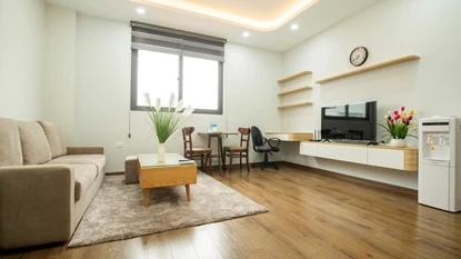 Bright and nice 1 bedroom apartment for rent in Dao Tan, Ba Dinh