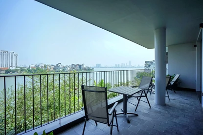Brand new modern 04 Bedroom Apartment 401 HH6 with large balcony lake view on 4th floor near Sheraton Hanoi, Tay Ho