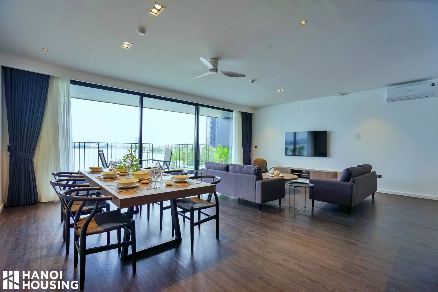  Brand New 3-bedroom apartment with Spectacular LAKE VIEW at 502 - 21 Quang Khanh (HH21) for Rent