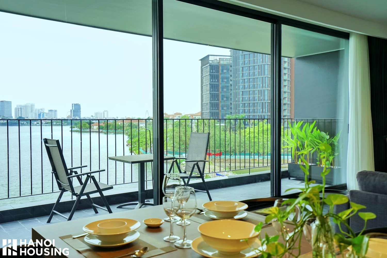  Brand New 3-bedroom apartment with Spectacular LAKE VIEW at 502 - 21 Quang Khanh (HH21) for Rent