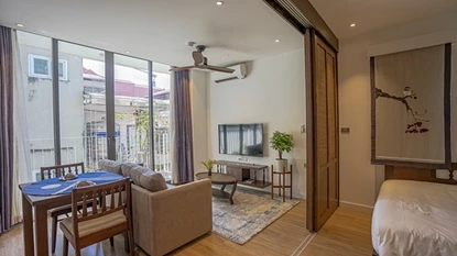 Charming 1-Bedroom Indochine-Style Apartment for Rent on Ton That Thiep