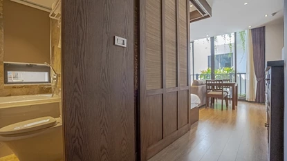 Charming 1-Bedroom Indochine-Style Apartment for rent on Ton That Thiep, Ba Dinh