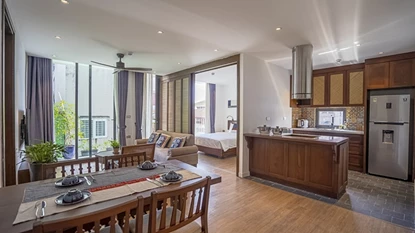 Charming 2 Bedroom Apartment With Indochine Design For Lease in Hoan Kiem, Hanoi 