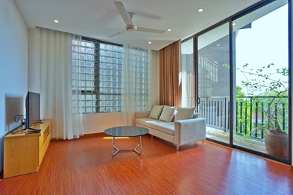 Cozy and spacious 2-bedroom apartment for rent on Xuan Dieu Street, Tay Ho