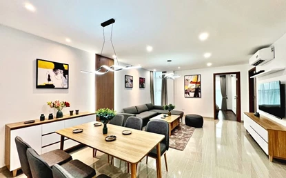 Stylish and fully-furnished 3-bedroom apartment in building L4, Ciputra, Hanoi.