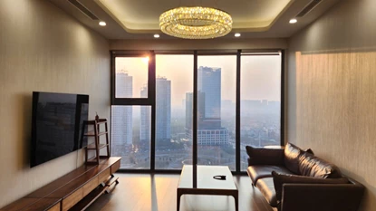 Bright and high floor 3 bedroom apartment for lease now at The Matrix One, Me Tri