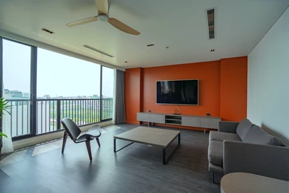 Spacious 3-bedroom apartment with open view for rent on Trinh Cong Son Street, Tay Ho