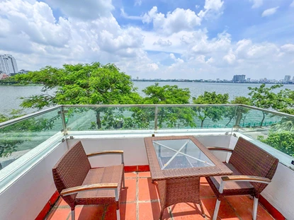 Lakefront 5-Bedroom Villa with Garden & Rooftop Terrace on Quang An, Tay Ho