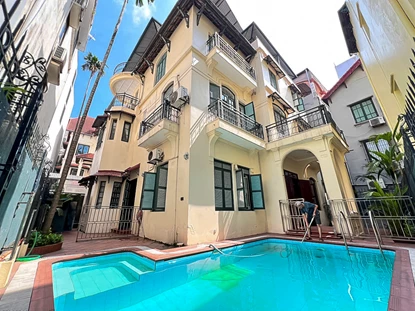 Bright and Spacious 04-bedroom villa with a SWIMMING POOL on Xom Chua Street, Tay Ho