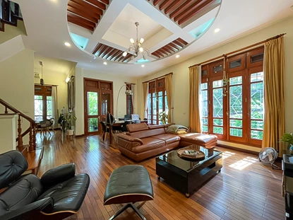 5-bedroom villa with wooden design in To Ngoc Van, Tay Ho