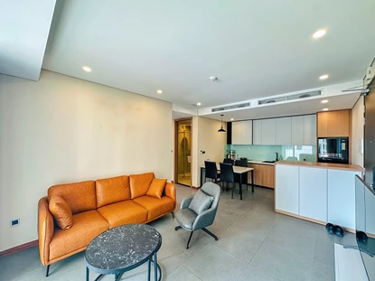 Modern and bright 2-bedroom apartment with balcony for rent in Tay Ho area, Hanoi