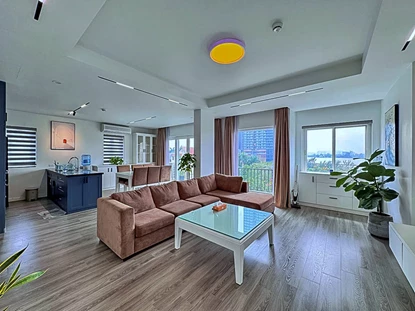 Bright and Modern 2 Bedroom Apartment with Balcony and Lake View in To Ngoc Van
