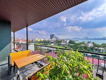 Modern 3-bedroom duplex apartment with stunning lake view for rent in Tay Ho Area, Hanoi